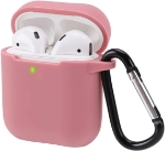 Picture of Airpods Case Cover Compatible with AirPods 2 & 1 Silicone Shockproof Airpods Case Cover Front LED Visible Extra Protection with Carabiner