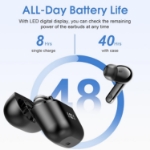 Picture of Wireless Earbuds Bluetooth 5.3, ENC Mic, Deep Bass, 48H Playtime, LED Display, IP7 Waterproof, USB-C Charging