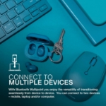 Picture of Mini True Wireless Earbuds, Bluetooth Earphones with 20H Playtime, EQ3 Sound, Charging Case, Aqua Teal