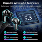 Picture of Wireless Earbuds Bluetooth 5.3, ENC Mic, Deep Bass, 48H Playtime, LED Display, IP7 Waterproof, USB-C Charging