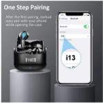 Picture of Wireless Earbuds Bluetooth 5.3, ENC Mic, Deep Bass, 48H Playtime, LED Display, IP7 Waterproof, USB-C Charging