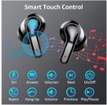 Picture of Wireless Earbuds Bluetooth 5.3, ENC Mic, Deep Bass, 48H Playtime, LED Display, IP7 Waterproof, USB-C Charging