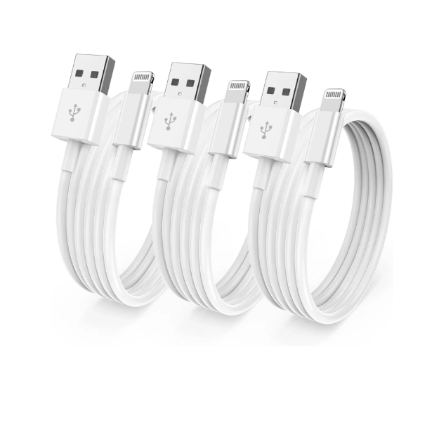 Picture of 3 Pack iPhone Fast Charger Cable USB Lead for Apple iPhone 5/6/7/8/X/XS/XR/SE/11/12/13/14