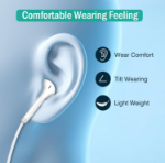 Picture of USB-C Wired Earphones with Microphone & Volume Control – Compatible with iPhone 17/16/15, iPad Pro/Air/Mini, MacBook, Samsung, Google Pixel, Lenovo & Dell Devices