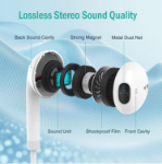 Picture of USB-C Wired Earphones with Microphone & Volume Control – Compatible with iPhone 17/16/15, iPad Pro/Air/Mini, MacBook, Samsung, Google Pixel, Lenovo & Dell Devices